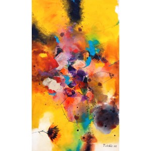 Zohaib Rind, 30 x 54 Inch, Acrylic on Canvas, Abstract Painting, AC-ZR-323
